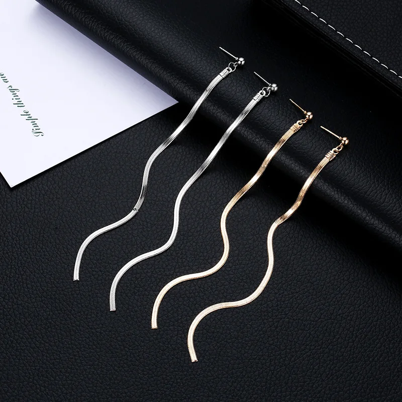 

2019 Hot Sale Fashion Silver Plated Gem Stone Rhinestone Long Hoop Earrings For Women Bijoux