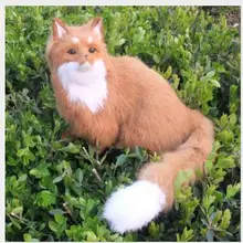 Wyzhy моделирование желтый меха лисы на день рождения подарок Рождественский подарок украшение интерьера преподавания дома модель украшения отправьте друзьям