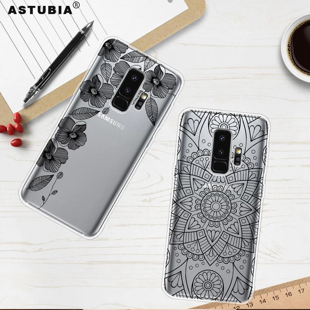 ASTUBIA чехол для samsung Galaxy S8 TPU крышка S9 случае полоса мандала цветок s8 плюс |