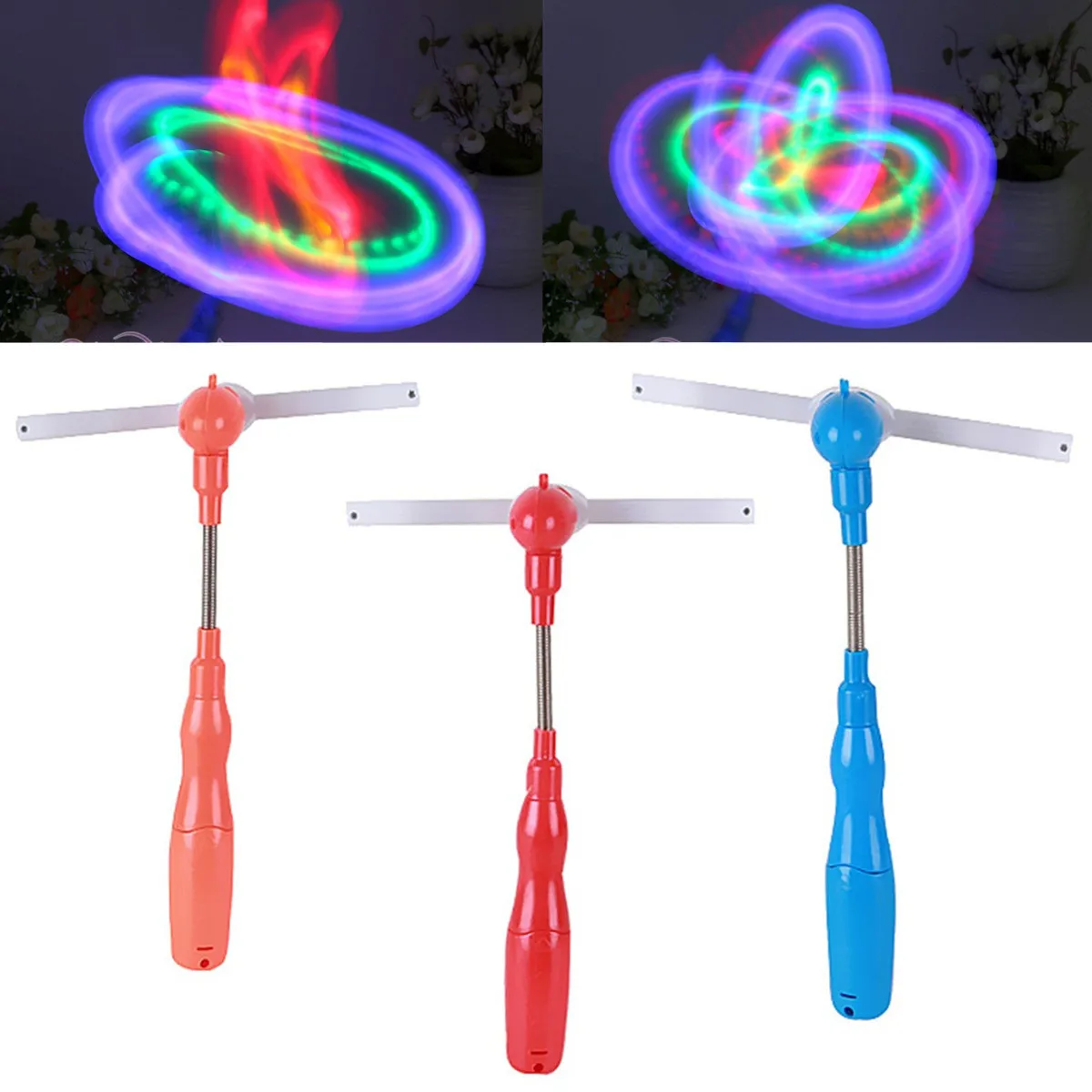 Windmills Flashing Light Up LED And Music Rainbow Spinning Windmill Glows Classic Toys For Children Kids