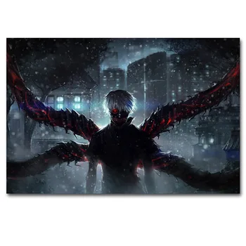 

Prints Pictures Home Wall Art Modular Poster 1 Panel Tokyo Ghoul Ken Kaneki Painting Anime Canvas Living Room Decor Framed