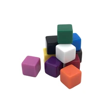 10Pcs/Lot 16mm Blank Dice High Quality Acrylic Square Corner Can Write Blank Dice Set Creative Children Teaching DIY Board Games