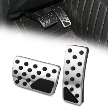 

Stainless Steel Pedals Fuel Brake Silver Accelerator Pedal For Dodge Durango Jeep Grand Cherokee AT LHD Plate Pads