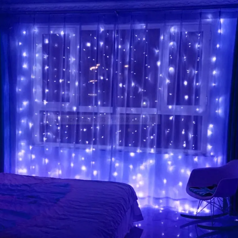300 LEDs Christmas Holiday Lighting String 18W 3x3M 8 Modes New Year Decoration Fairy Copper Wedding Party Curtain String Lamps 300 LEDs Christmas Holiday Lighting String 18W 3x3M 8 Modes New Year Decoration Fairy Copper Wedding Party Curtain String Lamps