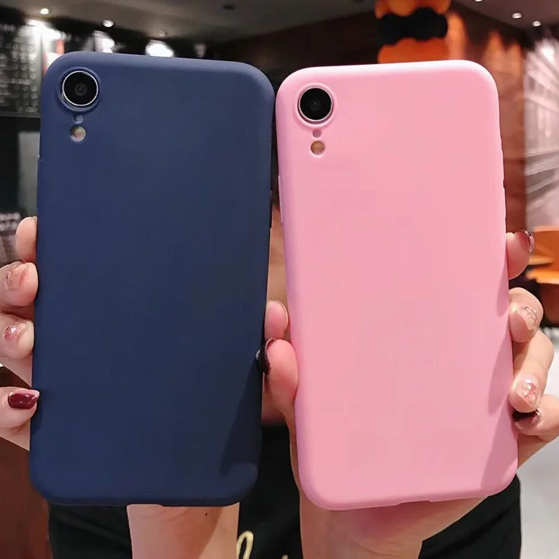 Мягкий силиконовый цветной матовый чехол для iphone X XR XS MAX 6 6s Plus 7 8 телефона |