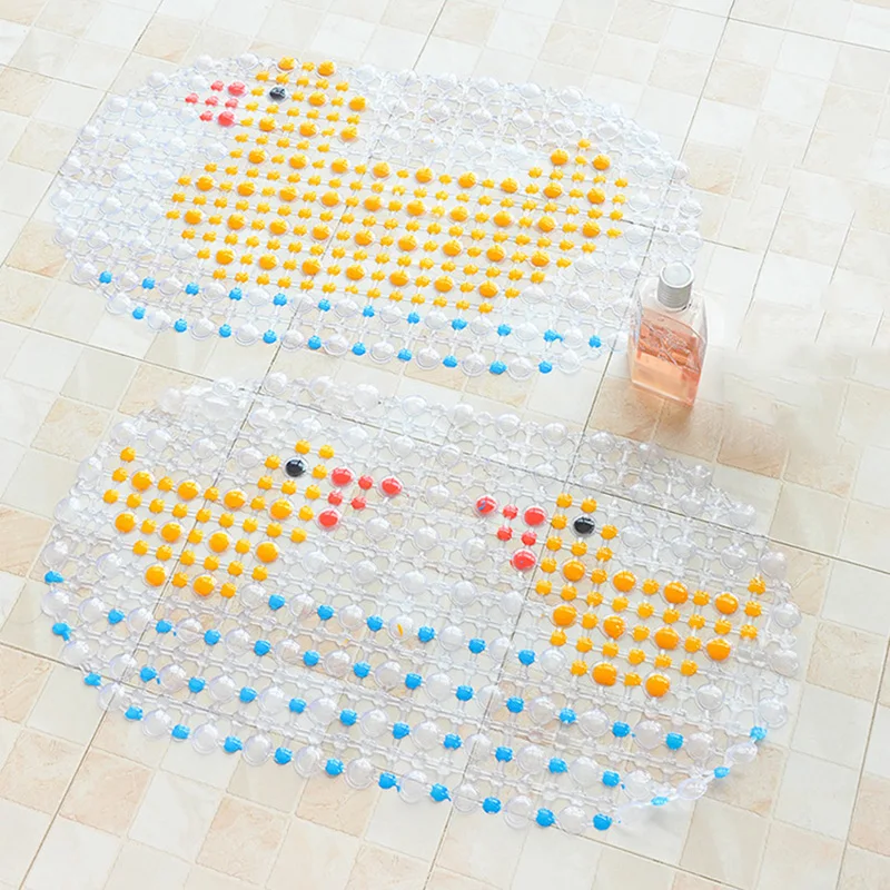 5 Colors Cartoon Dolphin Duck Fish PVC Bath Mat Anti Slip Toilet Shower