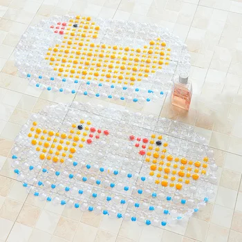 

5 Colors Cartoon Dolphin Duck Fish PVC Bath Mat Anti-Slip Toilet Shower Bathmat Bathroom Carpet Floor Mat 37x68cm
