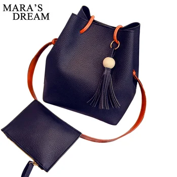 

Mara's Dream 2018 New Bucket Women Bag Female Bun Mother Bag Fall Fashion Shoulder Bag Handbag New Tassel Women Messenger Bags