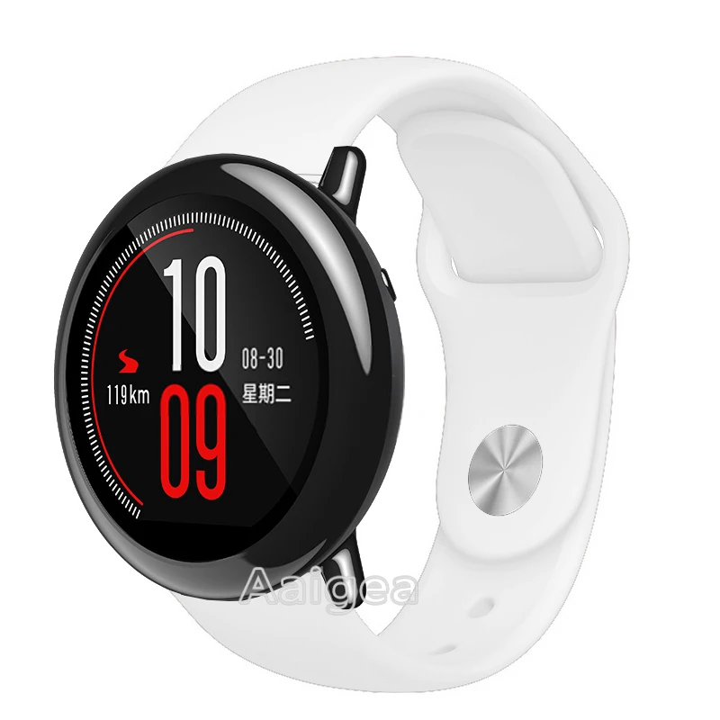 Цветной мягкий силиконовый ремешок для часов для Xiaomi Huami Amazfit Pace, умные часы, спортивный сменный Браслет, ремешок на запястье - Цвет ремешка: Белый