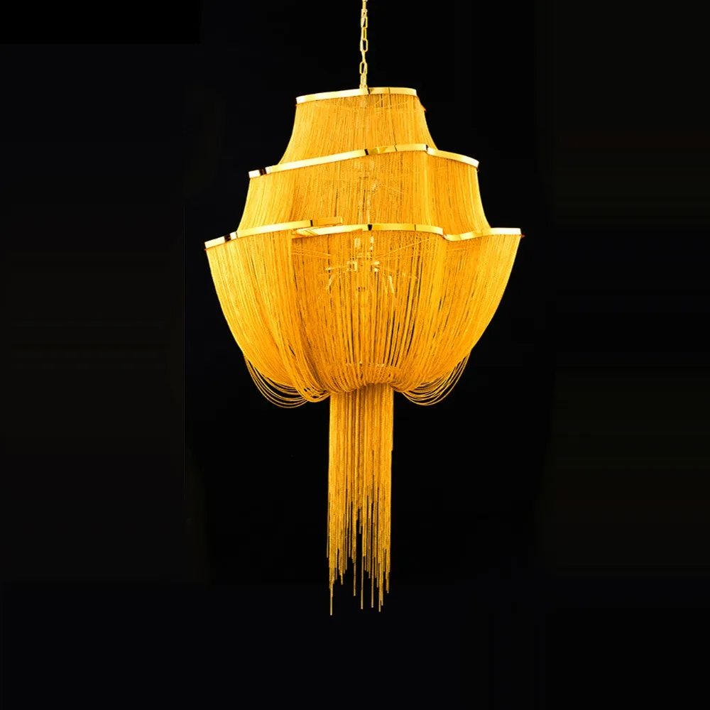 

led e14 Retro Iron Aluminum Chain LED Lamp LED Light.Pendant Lights.Pendant Lamp.Pendant light For Hotel Foyer Staircase Hall