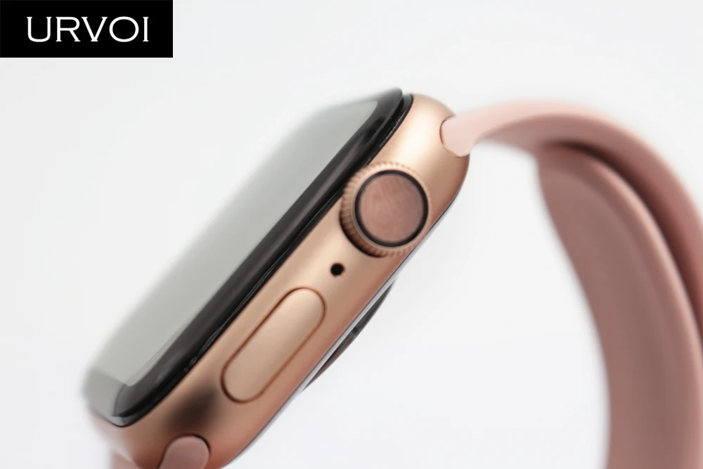 URVOI полная пленка для apple watch series 4 3 2 1 ремешки изогнутый 3D протектор экрана для iWatch крышка мембрана линзы 40 44 мм