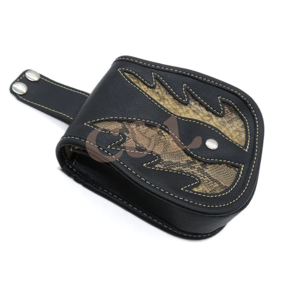 1 x Black PU Leather Flame Belt Bag Waist Holster Purse Pouch Side Bag Storage Saddle Bag Pocket For Harley Honda Yamaha