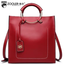 genuine leather bag ZOOLER 2017 woman leather handbag cowhide bag shoulder bags stylish hot decorate solid bolsa feminina #6988