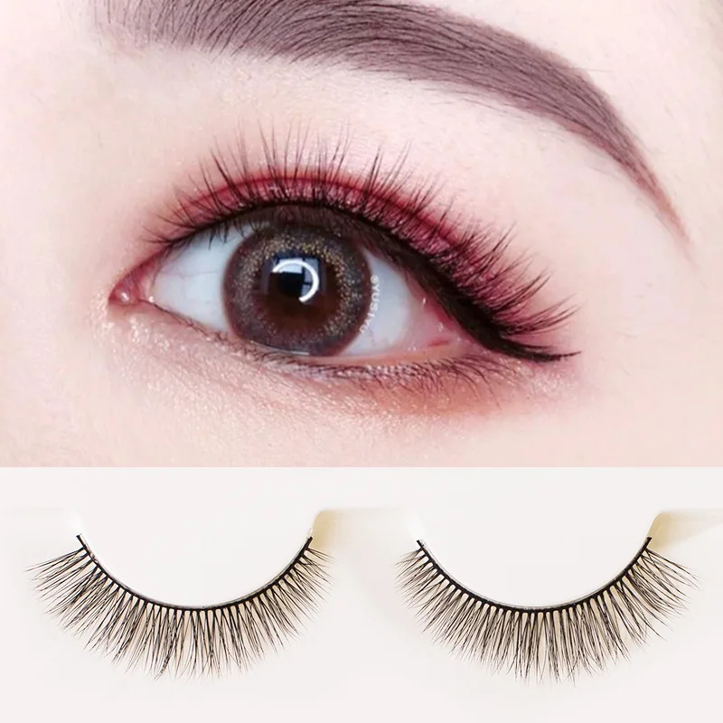 

YOKPN Faux 3D Stereo Multilayer False Eyelashes 3 Pairs Eye Lashes Nude Makeup Natural Fake Eyelash Quality Fibers Short Lashes