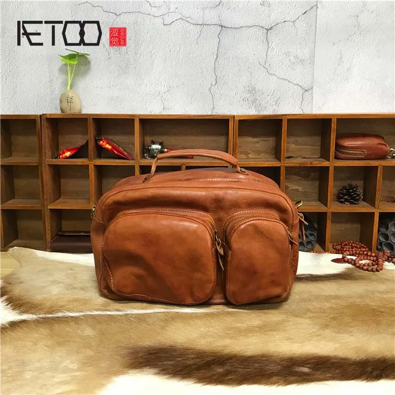 AETOO Новая итальянская нестандартная кожаная сумка бальзам для кожи ретро