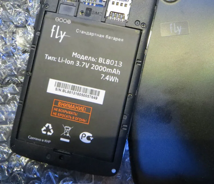 3 7 V 2000mAh Сменный мобильный телефон аккумулятор BL8013 для Fly FS506 | Мобильные телефоны
