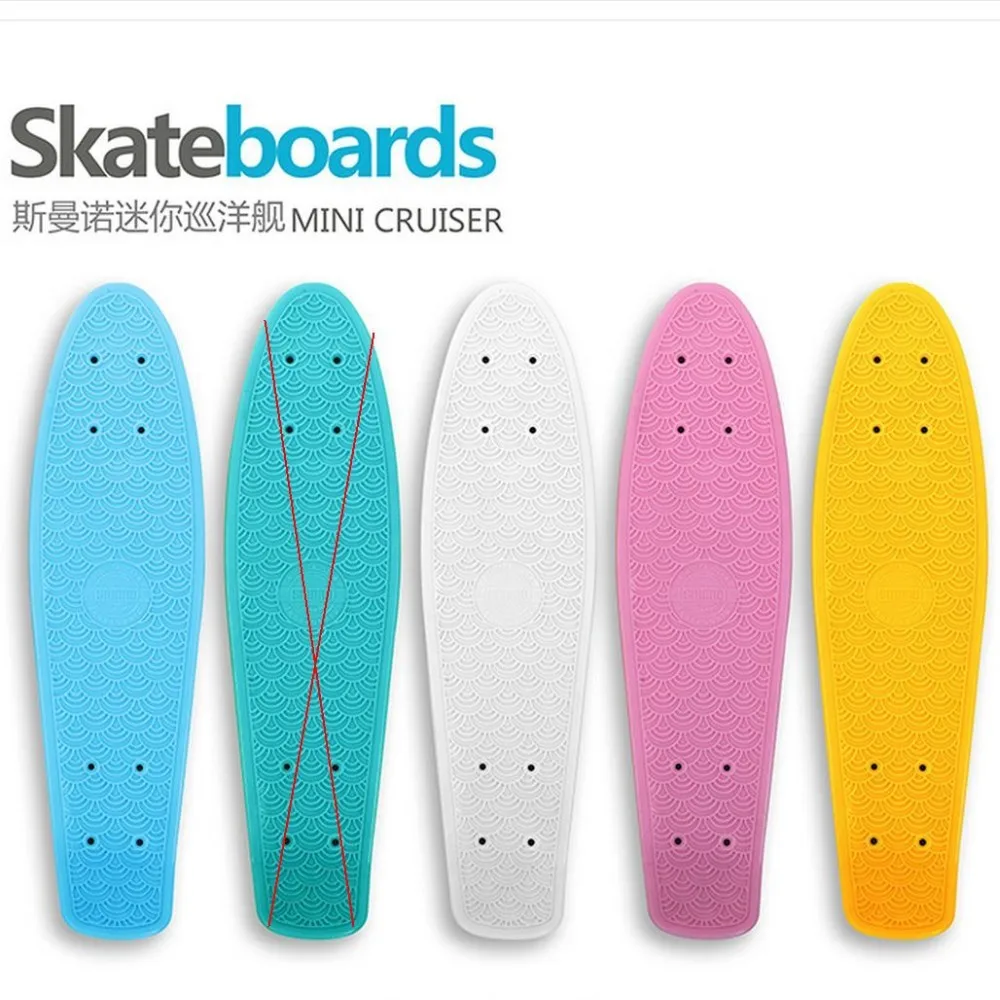 Мини Cruiser pp скейтборд 22 в fishskateboard Один Рокер monopatin Улица Skate скейтборд синий/белый/розовый/желтый