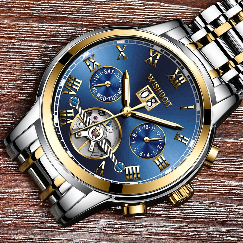 

Relogio Masculino WISHDOIT NEW Men's Watches Top Brands Luxury Fashion Business Mechanical Watch Men's Waterproof Sport Watch