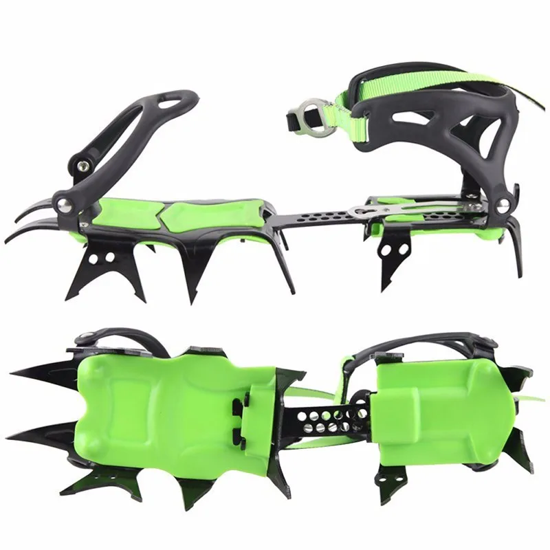 Dispositivo de Tração Picos de Botas de Neve Sapatos de Caminhada Slip com 14 Chuteiras Crampons Gelo Neve Grips Anti Escalada Caminhadas Gelo Pesca 6 High Quality Esporte e Lazer