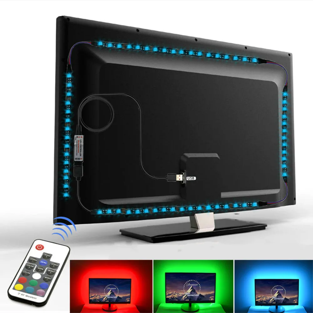 Светодиодный светильник Светодиодная лента rgb smd 5050 5 В usb ledstrip для ТВ задний