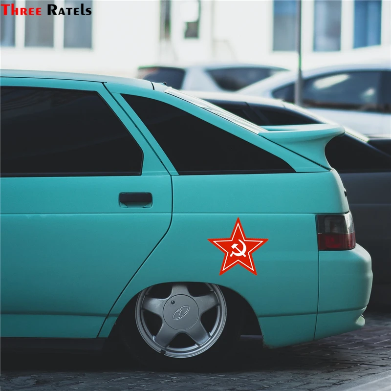 Three Ratels TZ 204 15.7 на 15см 1 5шт Звезда серп и молот наклейки День Победы 9 мая авто