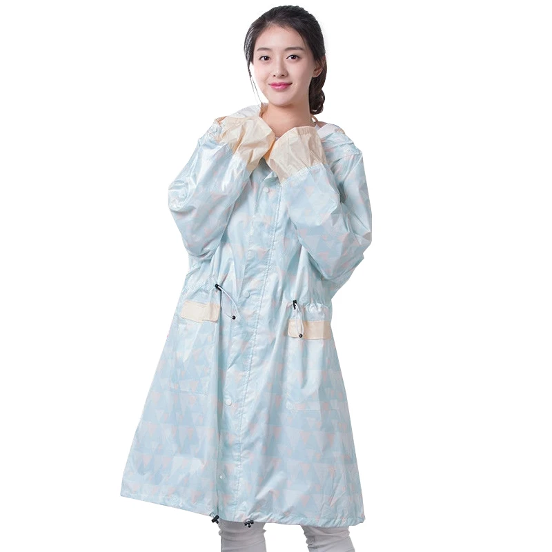 

2019 Stylish Long Raincoat Women Outdoor Waterproof Ladies Rain Coat Breathable women's Poncho Rain Jacket Impermeable lluvia