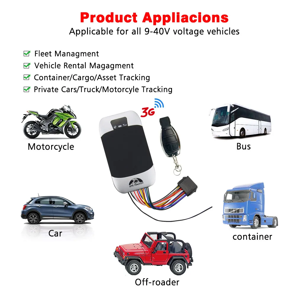 Удаленное отключение питания автомобильный трекер Противоугонный автомобильный GPS303G-3G автомобильный трекер бесплатное приложение ударная сигнализация устройство слежения за транспортным средством в реальном времени