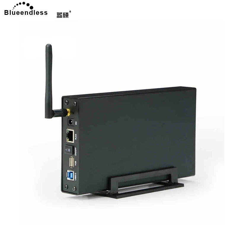 Blueendless External Hard Drive 4TB Aluminium Usb Sata Hdd 3.5 USB 3.0 Hard Disk Wifi Remote Hard Drive for Laptop/IOS/Windows