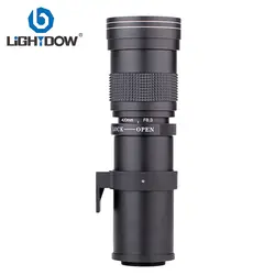 Lightdowlightdow 420-800 мм F8.3-16 телефото ручной зум-объектив + T2-Nikon T горе переходное кольцо для Nikon D5100 D5200 D7100 D3400