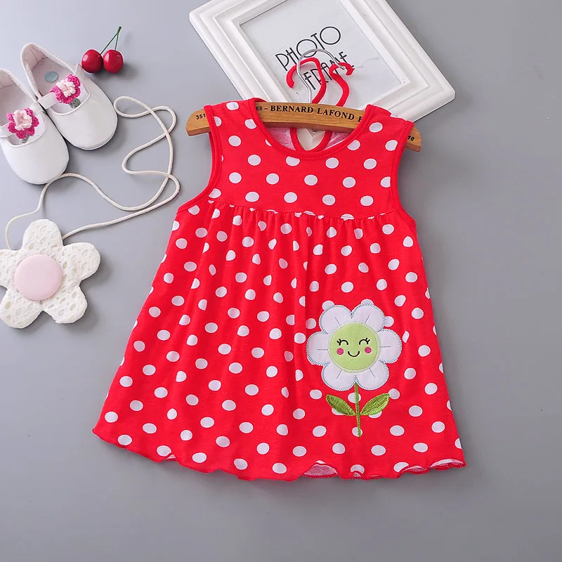 Qualidade superior Vestidos 2018 Princesa 0-1years Bebê Meninas Vestido de Algodão Vestido de Roupas de Verão Meninas de Roupas de Baixo Preço