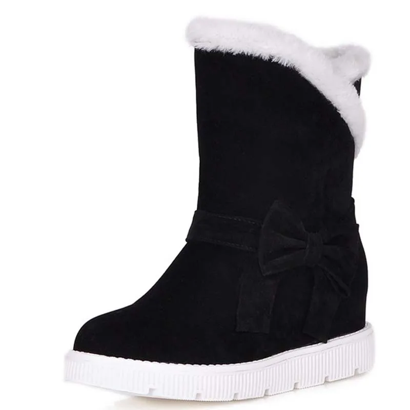 

New Fashion Arrive Women Ankle Boots Low High Heels Shoes Boots Round Toe Sweet Bow Tie Round Toe Fashion Women Boots