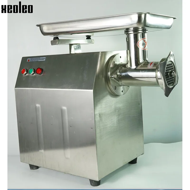 

XEOLEO Electric Meat grinder 320KG/H Meat Mincer Sausage stuffer Stainless steel Meat cutter Commercial Kitchen equipment 1500W