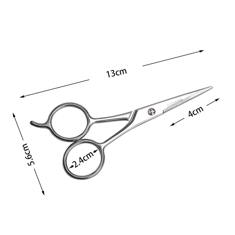 Ножница для усов из нержавеющей стали для парикмахера, для домашнего использования, черный, Мини размер, для бритья, ножницы для бороды, триммер для бровей, Банг, усы, ножницы