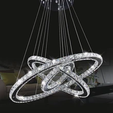 Роскошные кольца светодиодный светильник для люстры 2-3 хрустальные кольца кулон диаметр 500 мм-700 мм фойе подвесной светильник