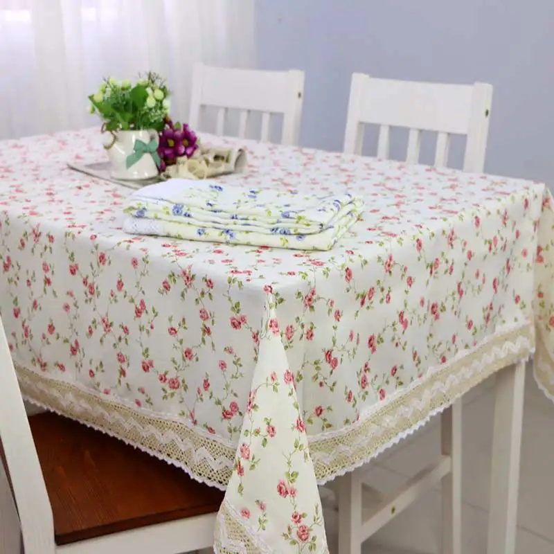 Small Flower Printed Tablecloth for Party Banquet Home Wedding Party