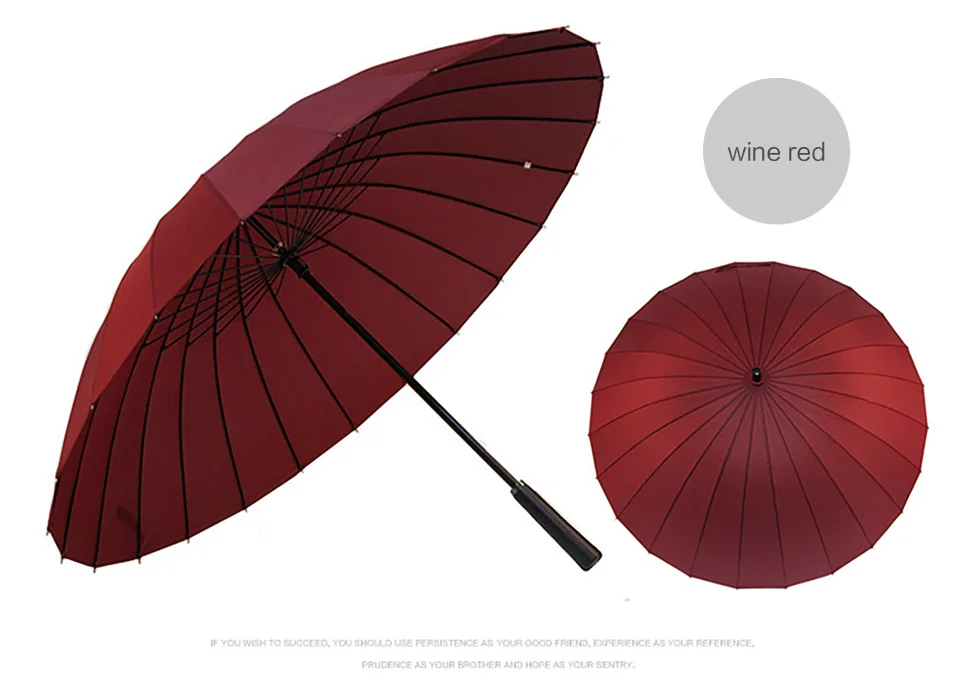 Long Handle Umbrella Male Female 111cm 24K Large Umbrella Windproof Man Woman Waterproof For Sunny And Rain   (9)