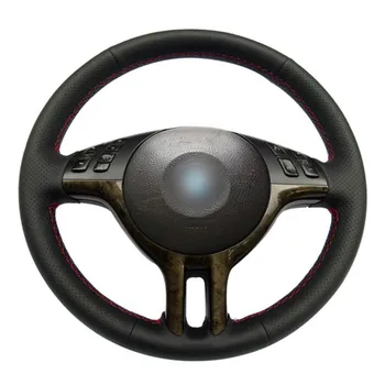 

Visbull Non-slip 37cm/38CM DIY Steering Wheel Covers soft Leather Wheel Cover V1001 for BMW E39 E46 325i E53 X5