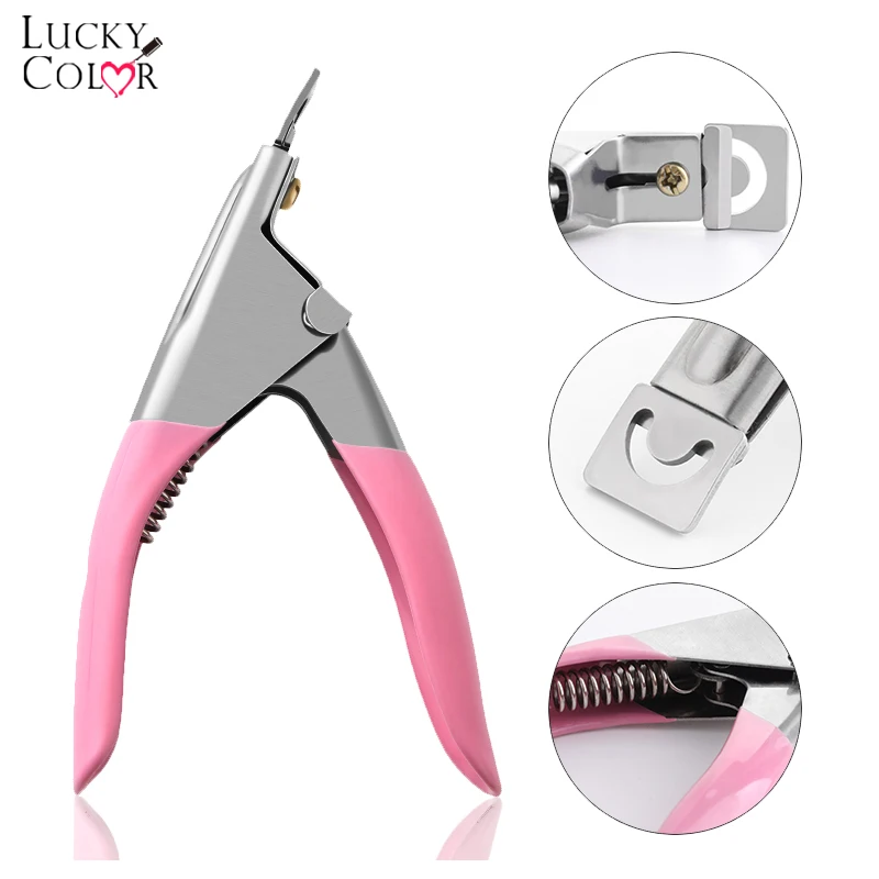 

Professional Nail Clipper Nail Art Manicure Tools Stainless Steel French U-Shaped Nail Scissors Trimmer Red Easy Cutting Tool