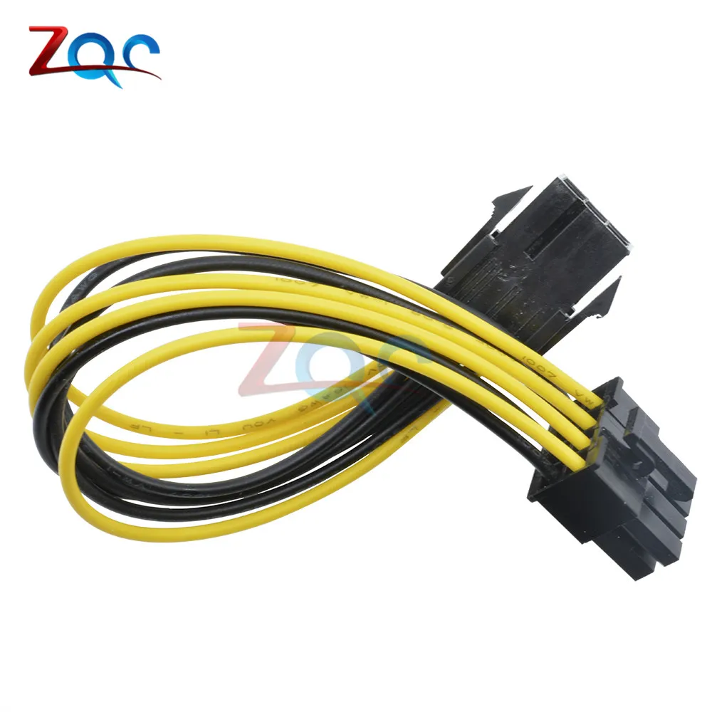 1 шт. 6 Pin Feamle до 8 Pin Мужской PCI Express кабель преобразователя питания cpu Видео Видеокарта 6Pin до 8Pin PCIE разъем кабеля питания