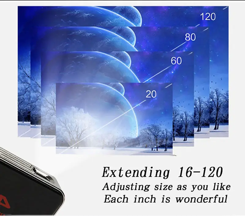 OTHA мини карманный проектор HD 2 ГБ/16 ГБ Портативный Android DLP Touch Pad WI FI 1080 P дома кино с