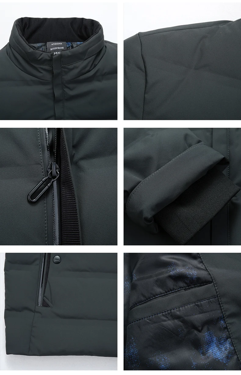 M-8XL, большой размер, мужская повседневная Толстая куртка на утином пуху, Осень-зима, Мужская ветровка, утепленная верхняя одежда, парки, университетское пальто, CF22