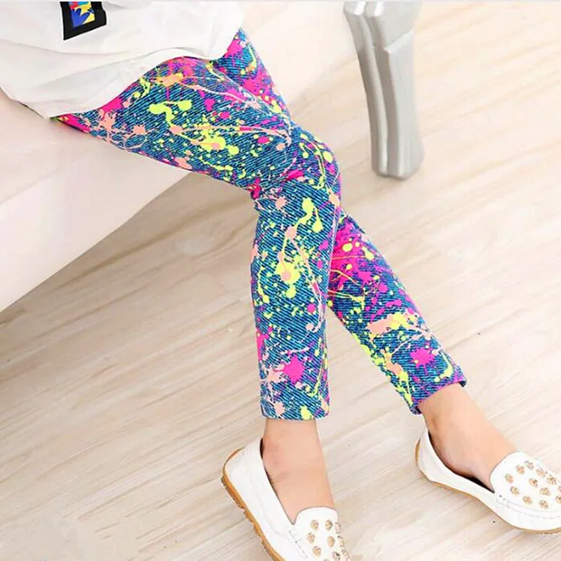 2017 Spring Summer Kids Legging Retro Fashion Children Floral font b Pants b font Girls Leggings