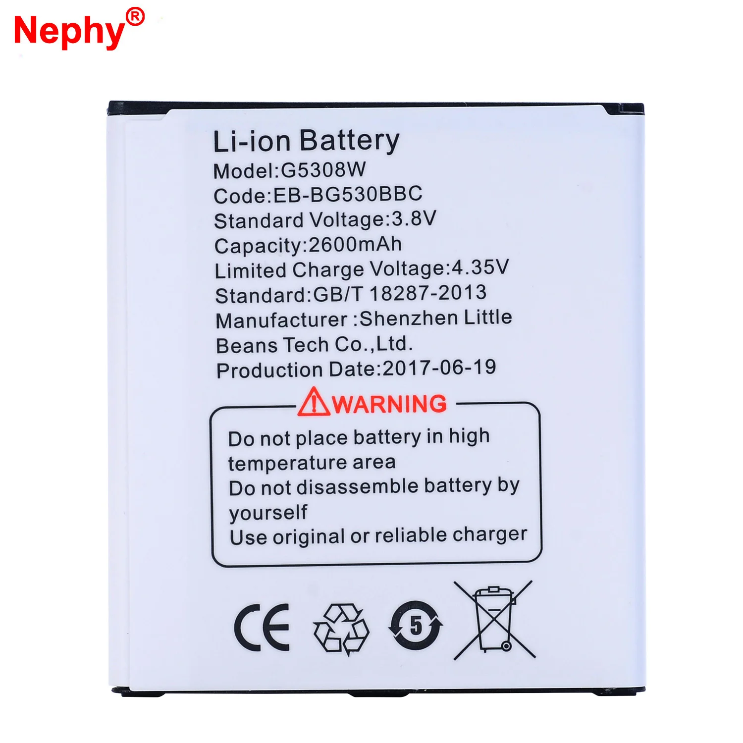 

Original Nephy Battery 2600mAh For Samsung Galaxy J3 J320 J320FN J5 J500 J500FN Grand Prime G530 G530H G530F Duos Phone Batterie