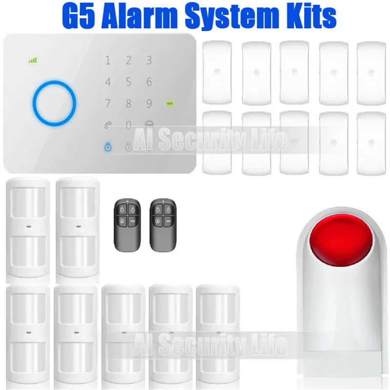 

Touch Keyboard GSM Alarm System Wireless Strobe Siren Built-in Siren Tamper Protection