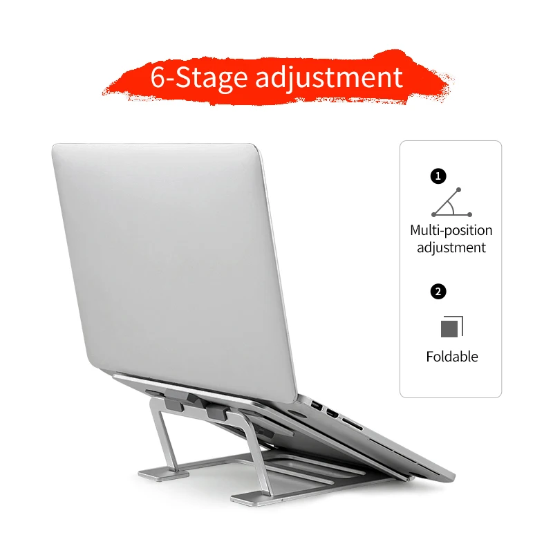 Aluminum Laptop Stand Tablet Stand Universal for Apple MacBook Air Pro 11-15 inches Folding Adjustable Office Notebook Silver Aluminum Laptop Stand Tablet Stand Universal for Apple MacBook Air Pro 11-15 inches Folding Adjustable Office Notebook Silver