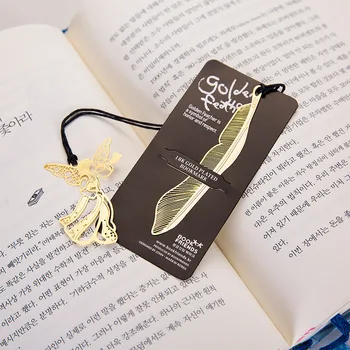 

4 Pcs/Lot Metal Leaves Bookmarks For Books Cute Hollow Tab Stationery Office Accessories School Supplies Exquisite Bookmark Gift
