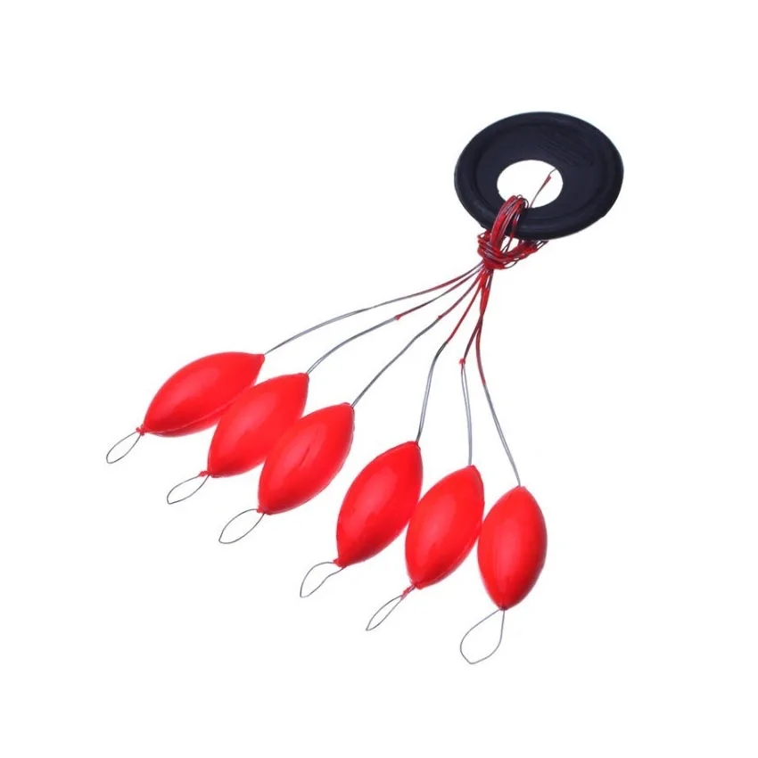 

S/M/L Seven-star Oval Fishing Float three size red color Space Beans Fix Stopper Floater Bobber Fishing Tool 2set/12pcs