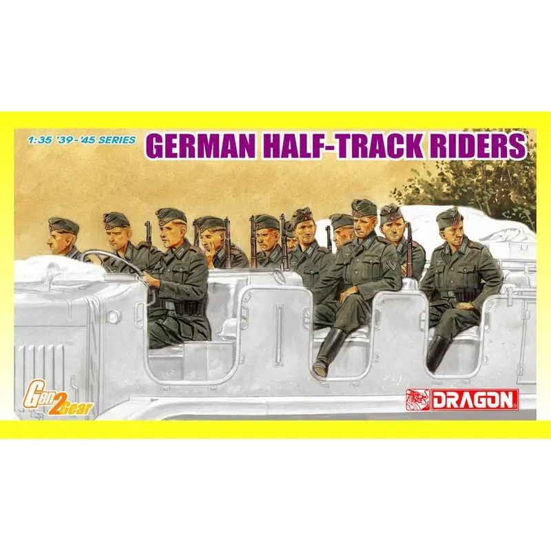 DRAGON 6671 1/35 German Half-Track Riders (10 Figures Set) - Scale Model Kit