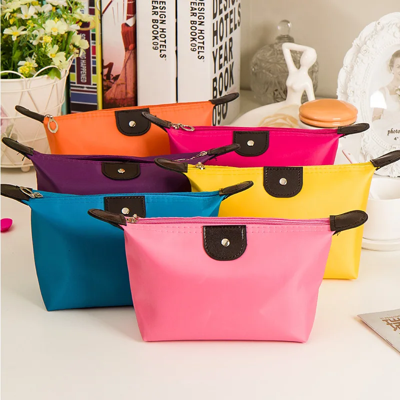 1 قطع متعدد الألوان المرأة التجميل حقيبة التخزين حقيبة أزياء سيدة سفر ماكياج المنظم التجميل تخزين الحقيبة أكياس القابض حقيبة