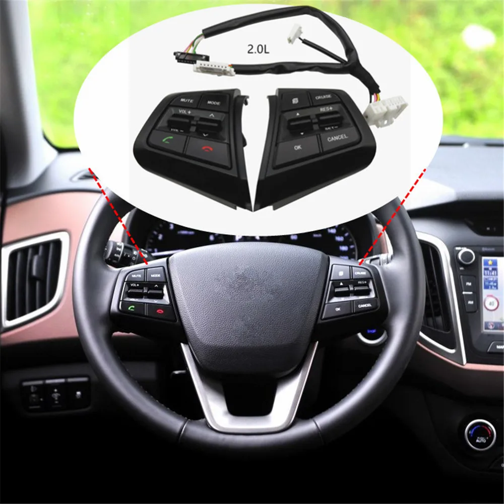 

Factory price Steering Wheel Control Buttons Remote Cruise Control Bluetooth Button with Wire For Hyundai ix25 (creta) 2.0L